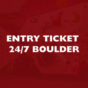 Entry ticket 24/7 boulder